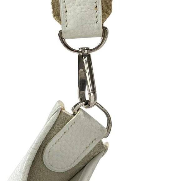 Auth HERMES Evelyne II GM - White Taurillon Clemence Square L Shoulder Bag - Picture 9 of 16